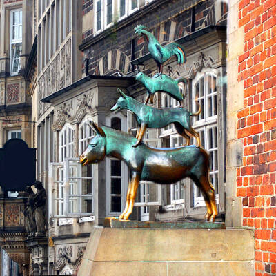 Die Skulptur der Bremer Stadtmusikanten