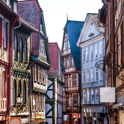 Historische Wettergasse in Marburg