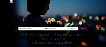 Homepage of the website www.apartmentservice.de