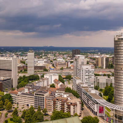 Die Skyline der Stadt Essen © Yannic Niedenzu