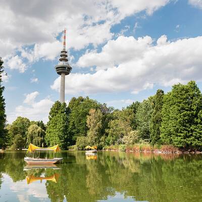 Fernsehturm im Luisenpark in Mannheim © Wirestock Creators